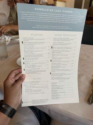 Menu photo 1 Russell's on Lake Ivanhoe Orlando, FL