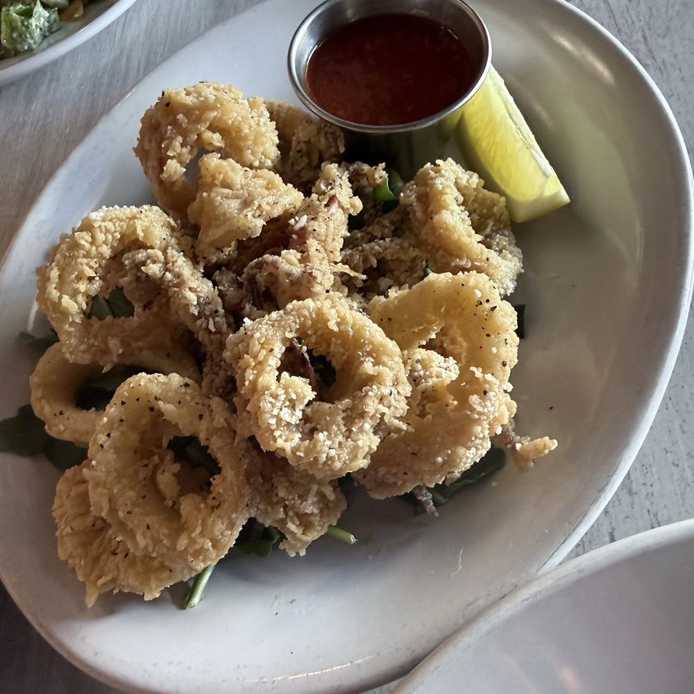 Bricco - Calamari with a side of marinara and lemon wedge - Pizza Near Me - Laguna Niguel, California