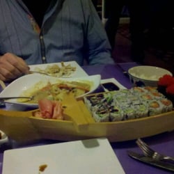 Mapow Sushi-Thai Restaurant - My dinner.. in a boat!  :)