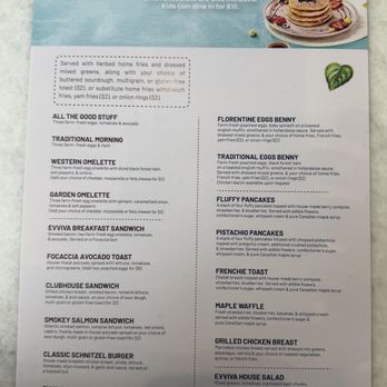 Evviva Breakfast And Lunch - The special menu Monday through Friday $19. It's a great deal. - Breakfast & Brunch Near Me - Toronto, Ontario