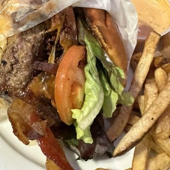 Otter Bar And Burger - Build your own burger with bacon, charred onions and bacon jam. Side of fries. Was about $21. - Bars Near Me - Seattle, Washington Otter Bar And Burger - Build your own burger with bacon, charred onions and bacon jam. Side of fries. Was about $21. - Bars Near Me - Seattle, Washington