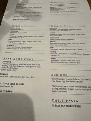 Menu photo 8 Masullo Sacramento, CA