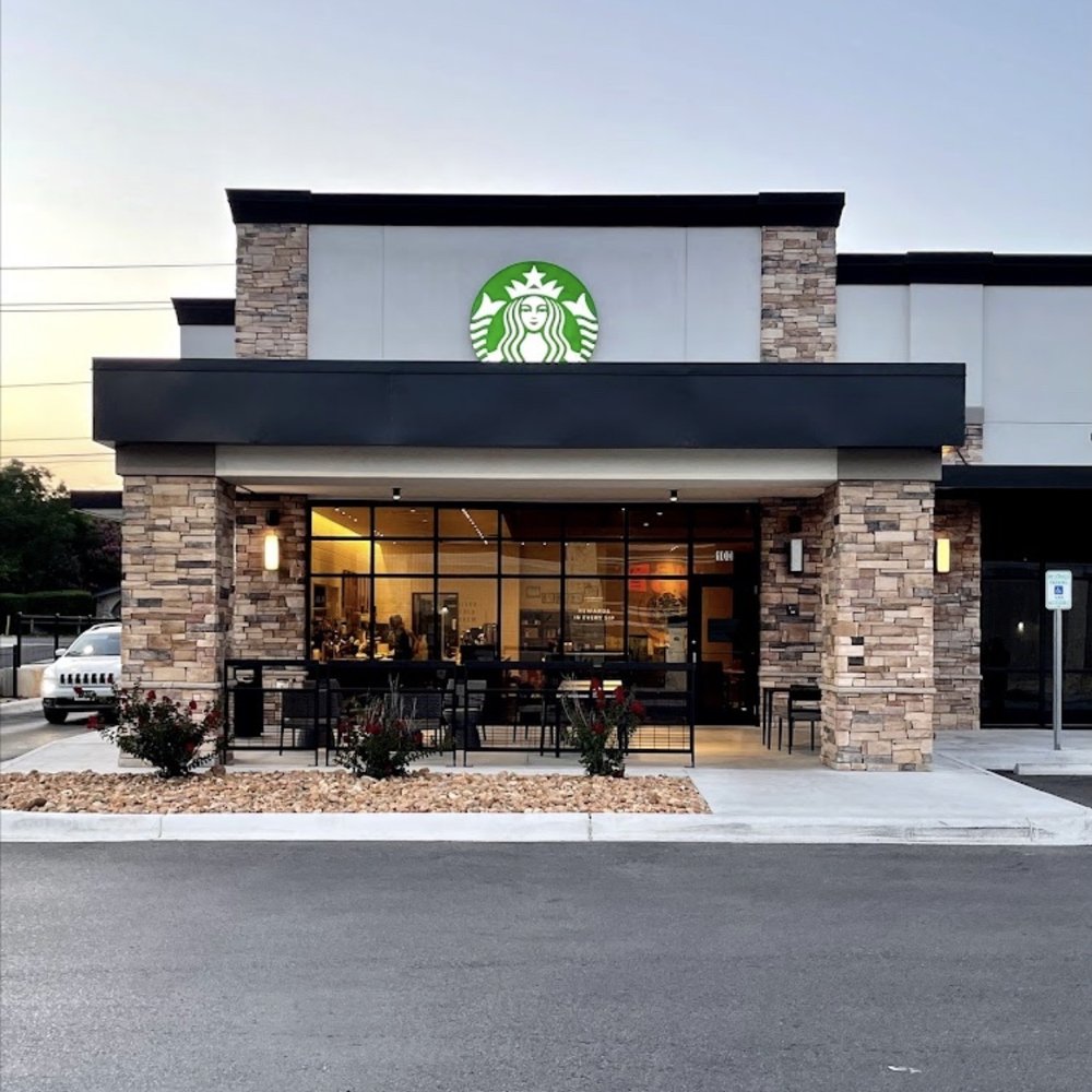Starbucks - the exterior of a starbucks coffee shop - Coffee & Tea Near Me - Kerrville, Texas