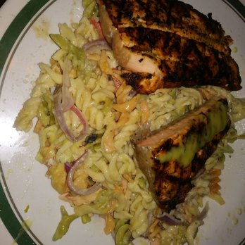 Flanigan's - North Miami - Double Lemon Pepper Salmon and Pasta Salad. Big portion and left over for the next day. Honey Mustard on Pasta & Salmon. Yum! - American Near Me - Miami, Florida Flanigan's - North Miami - Double Lemon Pepper Salmon and Pasta Salad. Big portion and left over for the next day. Honey Mustard on Pasta & Salmon. Yum! - American Near Me - Miami, Florida