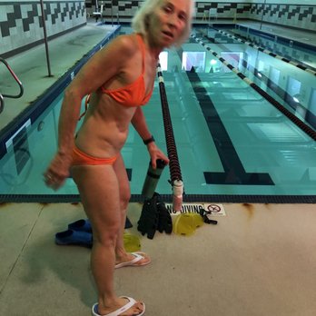 Genesis Health Clubs-Tabor Center - Equipment is lined up at the edge of the pool. - Gyms Near Me - Denver, Colorado
