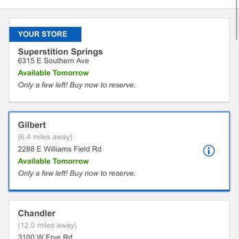 Best Buy - Gilbert - Funny, it's still "in stock" & available for store pick up. Just like Superstition who said on the phone that they're out of stock as well. - Electronics Near Me - Gilbert, Arizona Best Buy - Gilbert - Funny, it's still "in stock" & available for store pick up. Just like Superstition who said on the phone that they're out of stock as well. - Electronics Near Me - Gilbert, Arizona