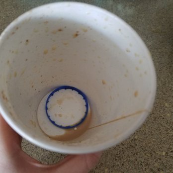 Starbucks - Plastic milk ring in my drink. - Coffee & Tea Near Me - Greenfield, Indiana