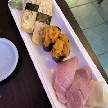 Sushi Man - Toro ($14), Uni, Tamago Sushi - Sushi Bars Near Me - Newton, Massachusetts Sushi Man - Toro ($14), Uni, Tamago Sushi - Sushi Bars Near Me - Newton, Massachusetts
