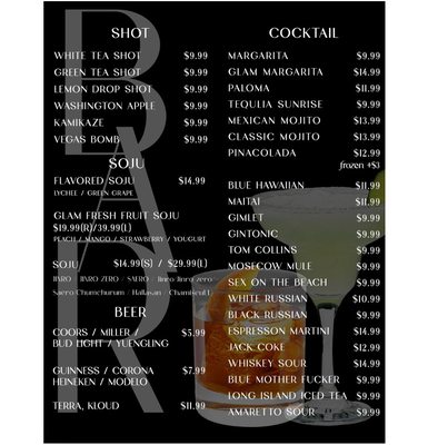 Menu photo 2 Glam 104 Soju & Beer Duluth, GA Menu photo 2 Glam 104 Soju & Beer Duluth, GA