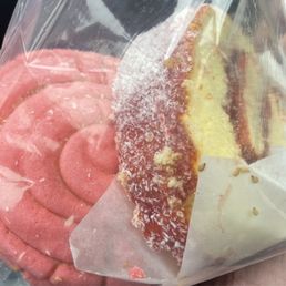 a person holding a bag of cookies a person holding a bag of cookies