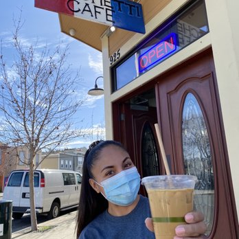 Moschetti Cafe - Ice Lavender Latte with Oat Milk. - Cafes Near Me - Vallejo, California