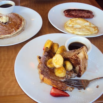 Cafe M - Marscapone Stuffed French Toast + 2 Pancake Combo - Breakfast & Brunch Near Me - Berkeley, California