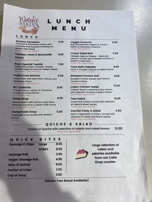Menu photo 1 Walsh's Bakery Clifden, G