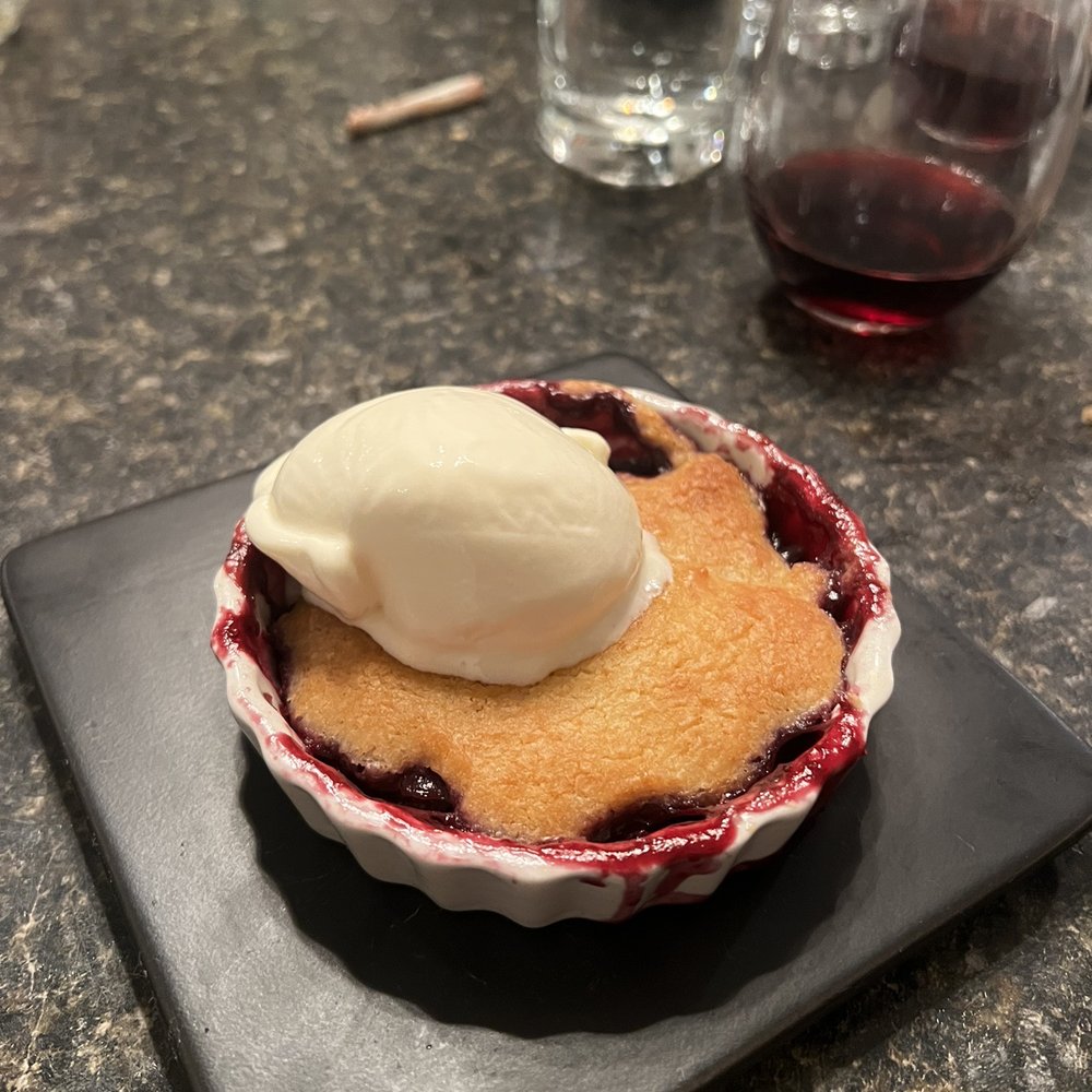 Chef Todd Ramsey - Blueberry cobbler - Personal Chefs Near Me