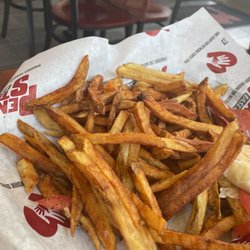 Penn Station East Coast Subs - Yummy fries and what's left of my sub.