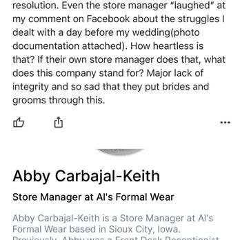 Al's Formal Wear - Awful service from Abby - Formal Wear Near Me - Fort Worth, Texas Al's Formal Wear - Awful service from Abby - Formal Wear Near Me - Fort Worth, Texas