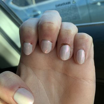 Anthony Vince' Nail Spa - Bloody cuticles-- filed raw - Nail Salons Near Me - Littleton, Colorado
