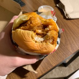 Honey butter fried chicken sandwhich