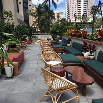 Hideout - Outdoor area of HIDEOUT Restaurant in the Laylow - Bars Near Me - Honolulu, Hawaii