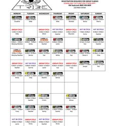 Funktion Fitness - Current Old Saybrook Group Exercise Schedule