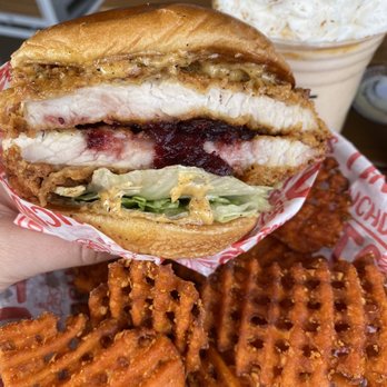 PDQ Tampa: South Tampa - (Special) Crispy Turkey Breast Sandwich Meal With sweet potato fries - Fast Food Near Me - Tampa, Florida PDQ Tampa: South Tampa - (Special) Crispy Turkey Breast Sandwich Meal With sweet potato fries - Fast Food Near Me - Tampa, Florida