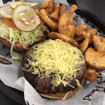 Chip Off The Block Deli - Open face of the wagyu burger. It's huge don't let this picture trick you ! - Delis Near Me - Las Vegas, Nevada Chip Off The Block Deli - Open face of the wagyu burger. It's huge don't let this picture trick you ! - Delis Near Me - Las Vegas, Nevada