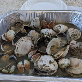 Quality Seafood - Steamed clams in wine and garlic. You choose the clams and they cook it. I suggest the garlic butter over the garlic wine. - Seafood Markets Near Me - Redondo Beach, California Quality Seafood - Steamed clams in wine and garlic. You choose the clams and they cook it. I suggest the garlic butter over the garlic wine. - Seafood Markets Near Me - Redondo Beach, California