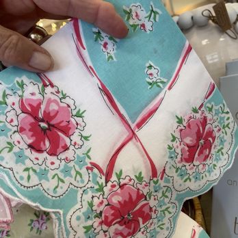 Magpies Gifts - Mother says a lady always carries a handkerchief in her purse. Feminine and quality, $9 ea., available year-round. - Gift Shops Near Me - Bellaire, Texas Magpies Gifts - Mother says a lady always carries a handkerchief in her purse. Feminine and quality, $9 ea., available year-round. - Gift Shops Near Me - Bellaire, Texas