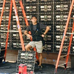 Pro-Secure - LED Video wall installation in process