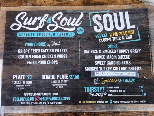 Menu photo 1 Surf & Soul Spot San Diego, CA Menu photo 1 Surf & Soul Spot San Diego, CA