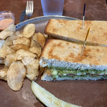 Guru's Cafe - Caprese Grilled Cheese and chips - Coffee & Tea Near Me - Provo, Utah
