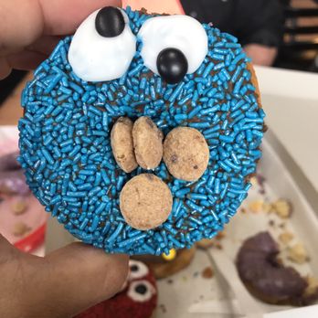 Rainbow Donuts - Cookie Monster donut! Check out dono.nyc on instagram - Bakeries Near Me - Berkeley, California