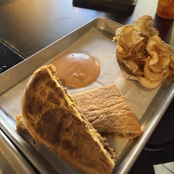Smoqehouse - Cuban Sandwich and house cut chips - Barbeque Near Me - Bradenton Beach, Florida