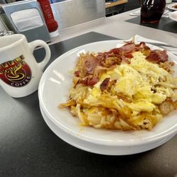Waffle House - Bacon, egg & cheese bowl.