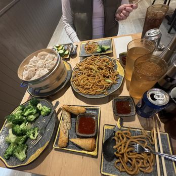 Uncle Dumpling - Garlic broccoli. Chicken egg roll. Chow Mein. Cucumber app. Pork soup dumplings. - Noodles Near Me - Roseville, California