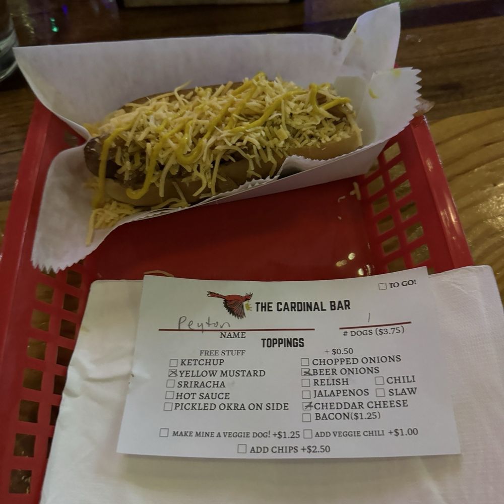 The Cardinal Bar - Just look at that cheese! - Hot Dogs Near Me - Raleigh, North Carolina The Cardinal Bar - Just look at that cheese! - Hot Dogs Near Me - Raleigh, North Carolina