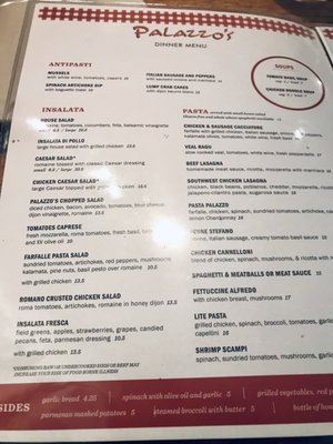 Menu photo 4 Palazzo's Houston, TX