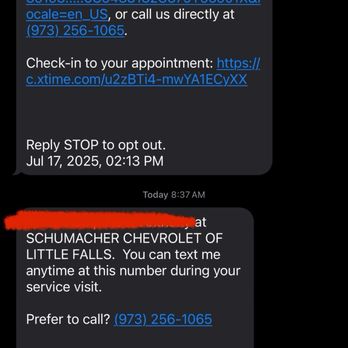 Schumacher Chevrolet - trying to reach out, with no response. had to call. - Auto Repair Near Me - Little Falls, New Jersey Schumacher Chevrolet - trying to reach out, with no response. had to call. - Auto Repair Near Me - Little Falls, New Jersey