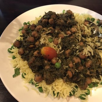 India Restaurant - Saag curry with chick peas. - Indian Near Me - Providence, Rhode Island