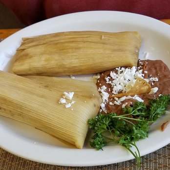 La Casa del Mole - Chicken Tamales with green sauce.  Tamales were about twice the size we were expecting.  Heavenly. - Mexican Near Me - Tijuana, BCN