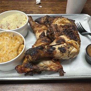 Chi-Chi's Charred Chicken - Half chicken with Mexican street corn and Mac and cheese. - Chicken Wings Near Me - Chattanooga, Tennessee