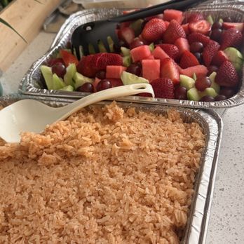 Chapala Mexican Restaurant - 1/2 Tray of Rice and fruit salad - Mexican Near Me - Brentwood, California