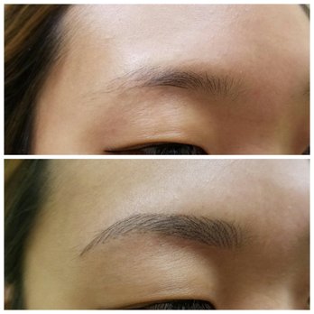 Tin Oh semi-permanent Makeup - Let's not linger on my bald wisps of an eyebrow but damn check out those new brows. - Skin Care Near Me - Flushing, New York