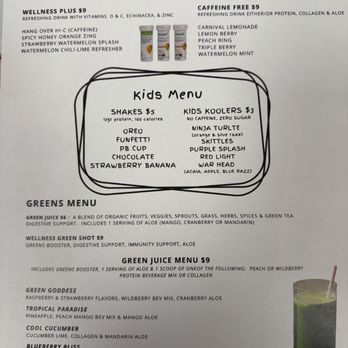 Generations Nutrition - Menu - Juice Bars & Smoothies Near Me - Mooresville, North Carolina