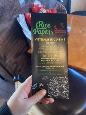 Menu photo 4 Rice Paper High Point, NC