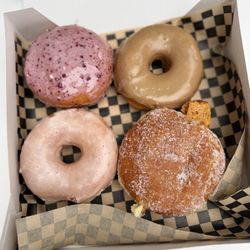 Seasonal berry, maple, vanilla glazed, and banoffee