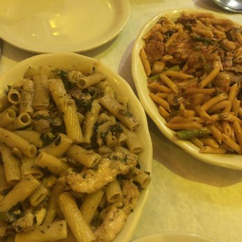 La Scarola - Chicken vesuvio but substituted linguine for rigatoni.  Penne a la vodka but substituted shrimp for sausage. - Italian Near Me - Chicago, Illinois