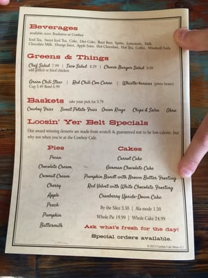 Menu photo 6 Cowboy Cafe Roswell, NM