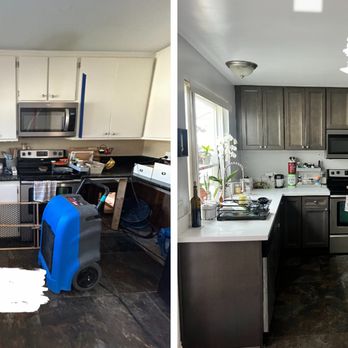 Restoration Connection - Before and After: Water Damage from Garbage Disposal - Damage Restoration Near Me Restoration Connection - Before and After: Water Damage from Garbage Disposal - Damage Restoration Near Me