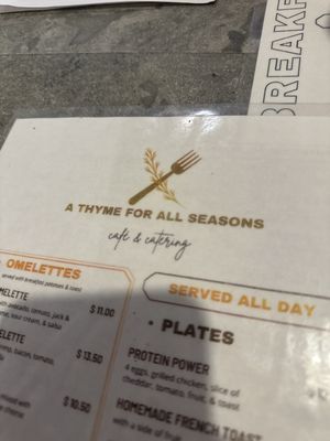 Menu photo 1 A Thyme For All Seasons Toms River, NJ
